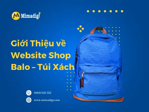 Backpack and Handbag Shop Website Design