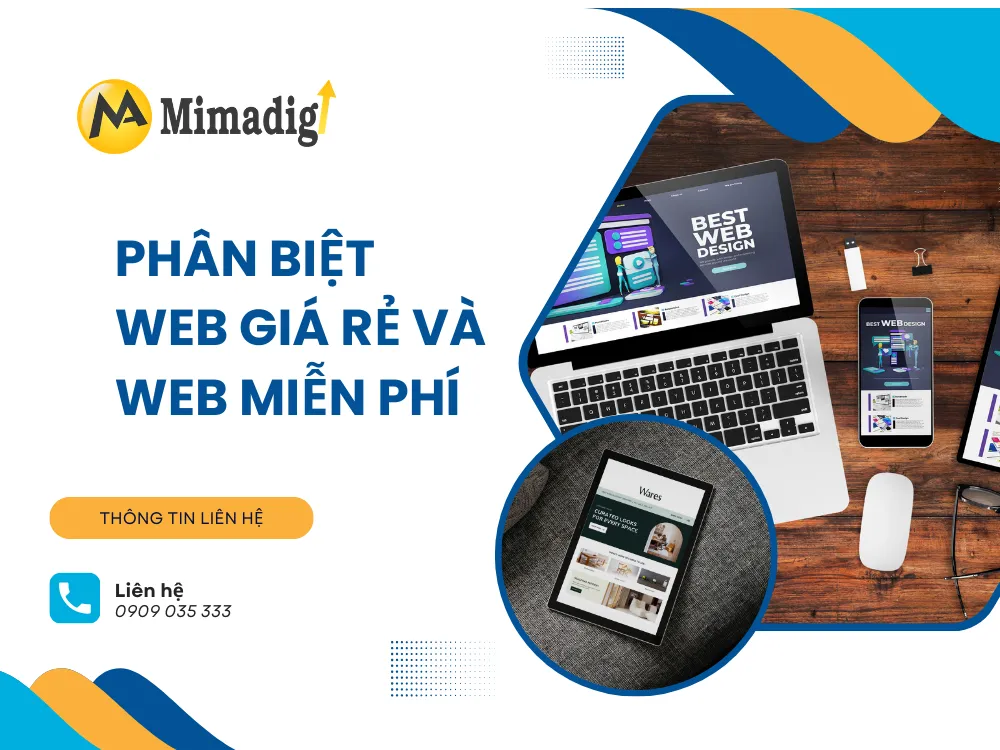 Phân biệt web giá rẻ và web miễn phí