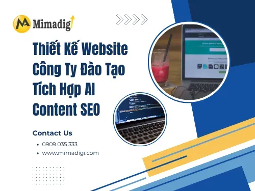 Thiết kế website công ty đào tạo tích hợp AI content seo