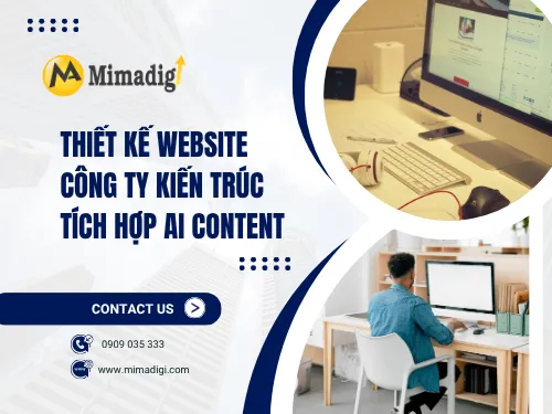 Thiết kế website công ty kiến trúc tích hợp AI content