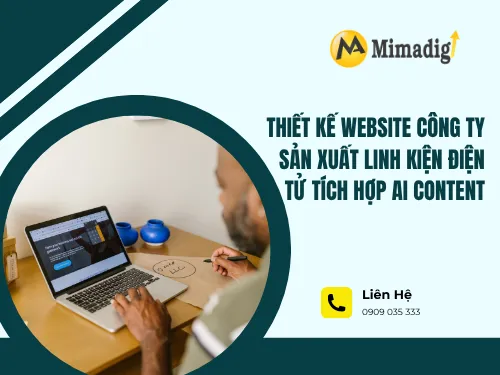 Thiết kế website công ty linh kiện điện tử tích hợp AI content