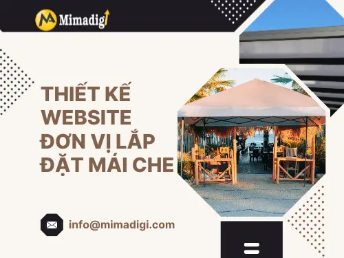 Thiết kế website đơn vị lắp đặt mái che