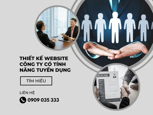 Thiết kế website công ty có tính năng tuyển dụng  