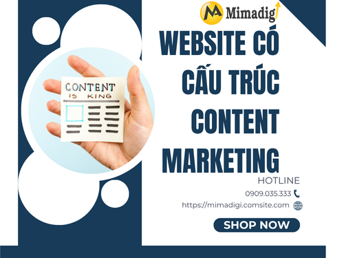 Website có cấu trúc content marketing