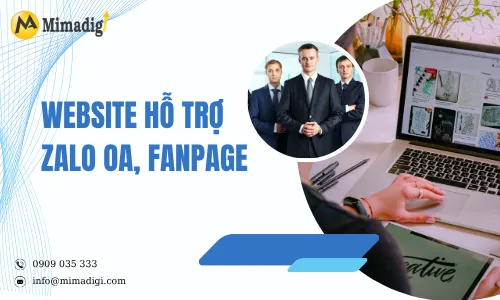 Website hỗ trợ Zalo OA, fanpage